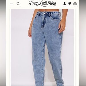 🛍️$4 with bundle🛍️ PRETTYLITTLETHING Blue High-Waisted Jeans (READ DESCRIPTION)